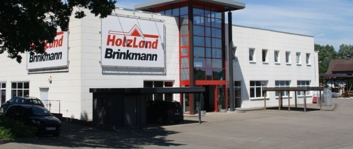 Haupteingang des Holzfachhandels HolzLand Brinkmann
